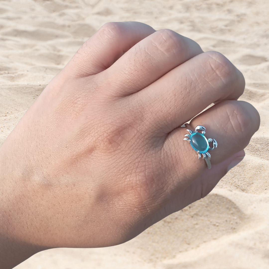 Sterling Silver Crab Ring