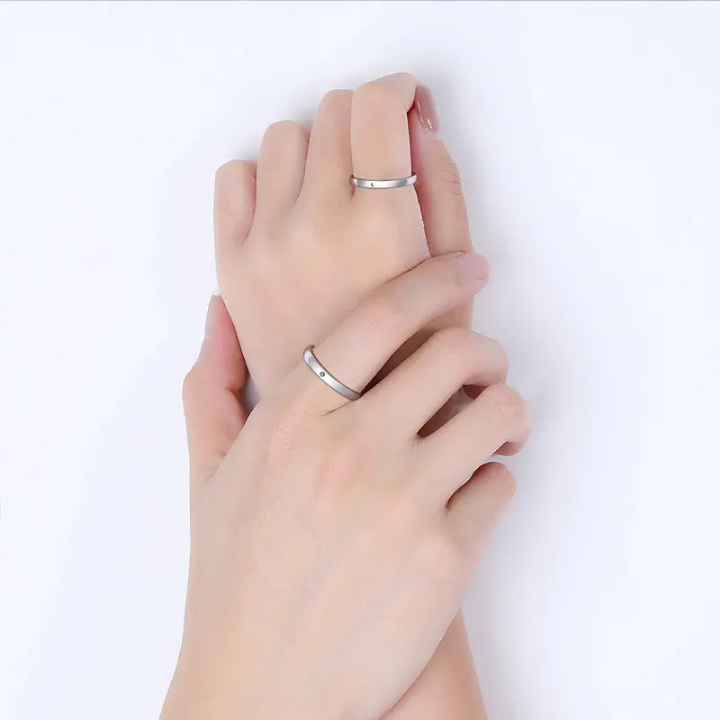 Moon and Sun Couple Rings