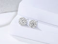 Silver Sparkle Diamante Ball Earring 