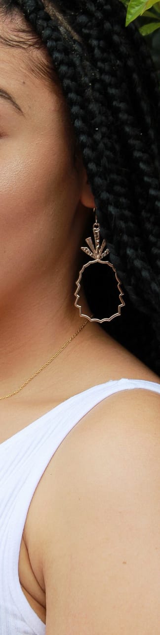 Natural Pineapple Drop Earrings