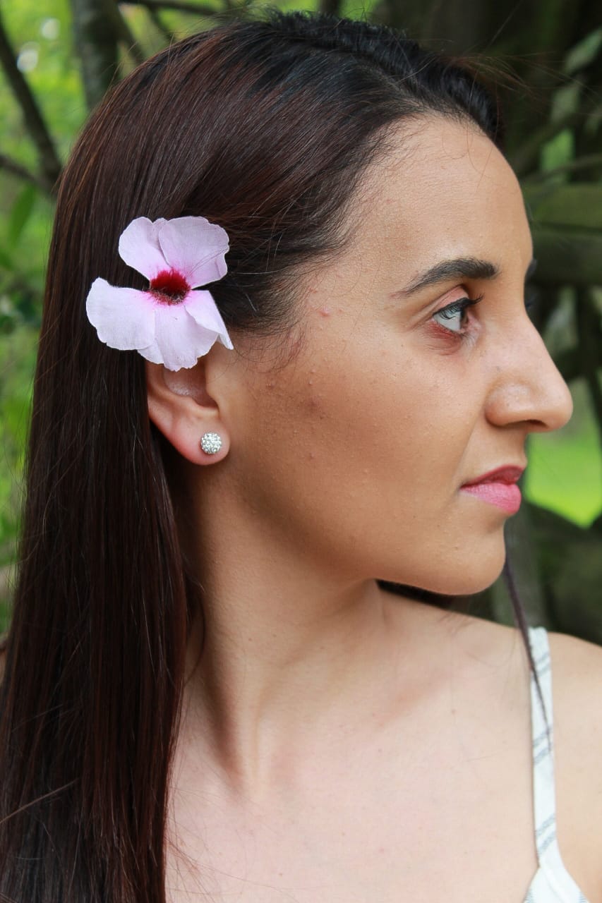 Sterling Silver Diamonte Stud Earrings