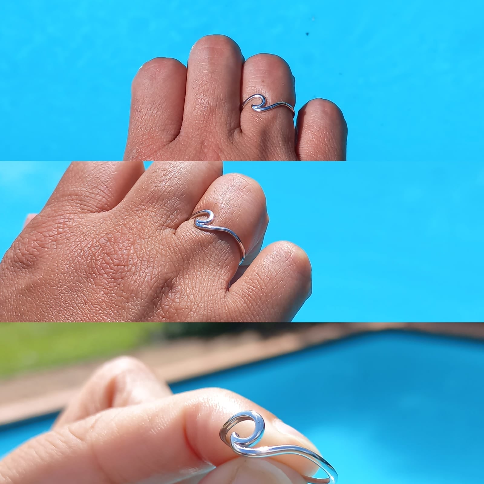 Sterling Silver Wave Ring